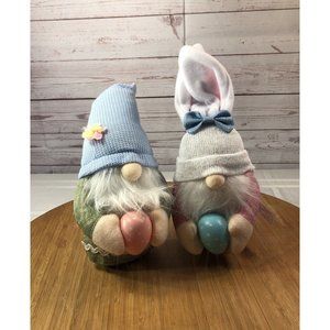 Set of 2 Easter Gnome Plush Doll Decorations Handmade Scandinavian Tomte